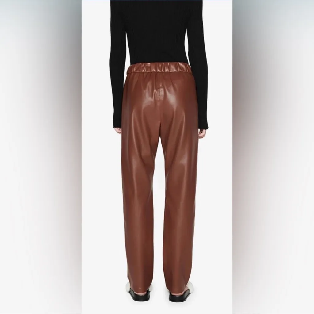 Anine Bing Colton Track Pant in Brown - Image 2