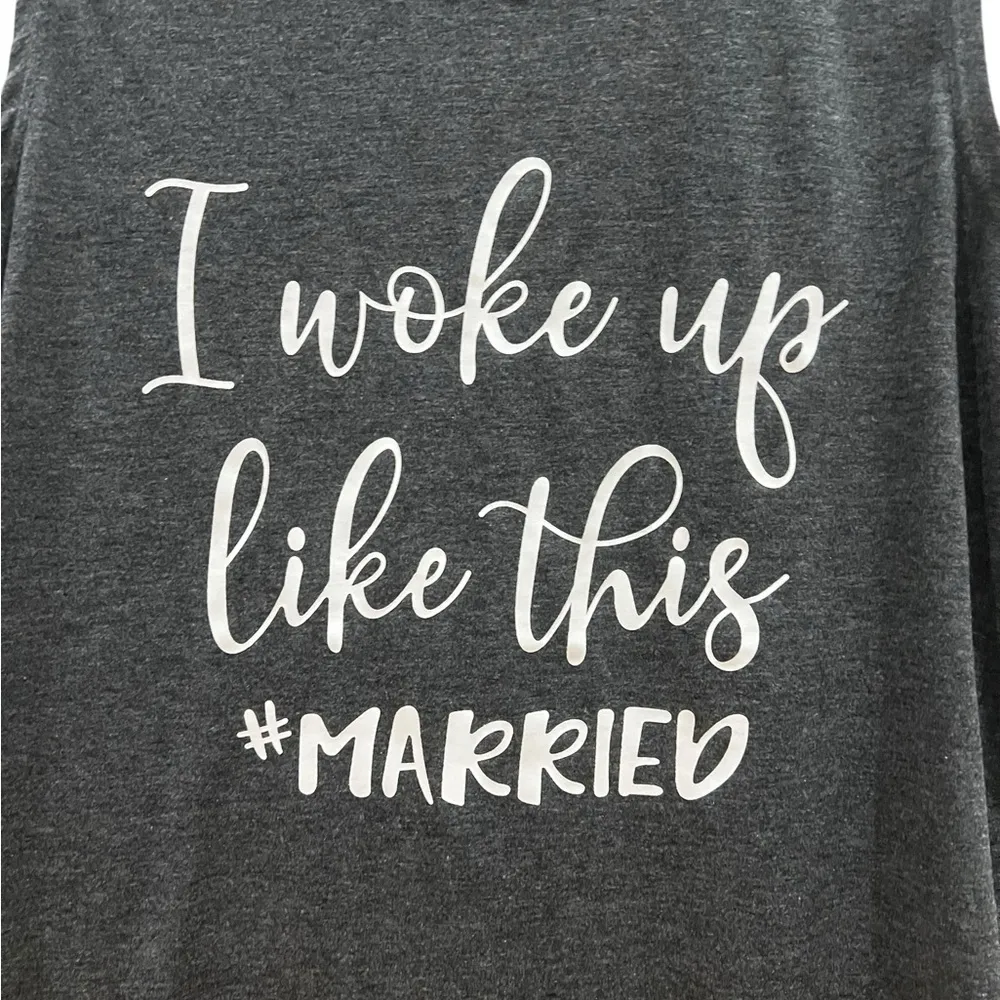 Married Gray Tank Top Tee Shirt Womens Medium - Image 2