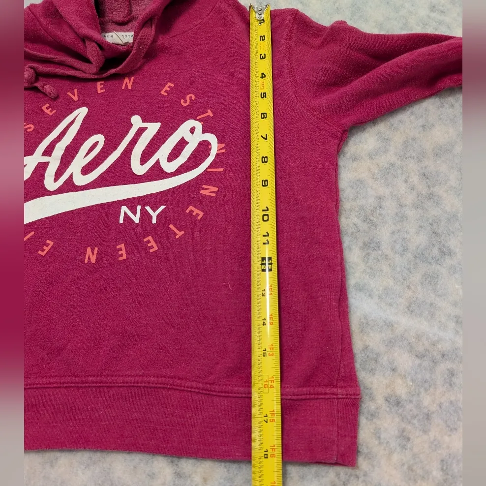 Aeropostale Pink Classic Vintage Y2K Front Zip Hoodie Size L Millennial Vibes - Image 6
