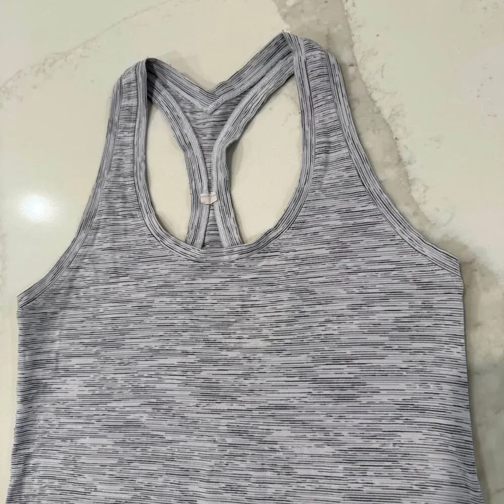 Lululemon Cool Racerback II Wee Are From Space Women's 4 Alpine Ice Grey Workout - Image 3