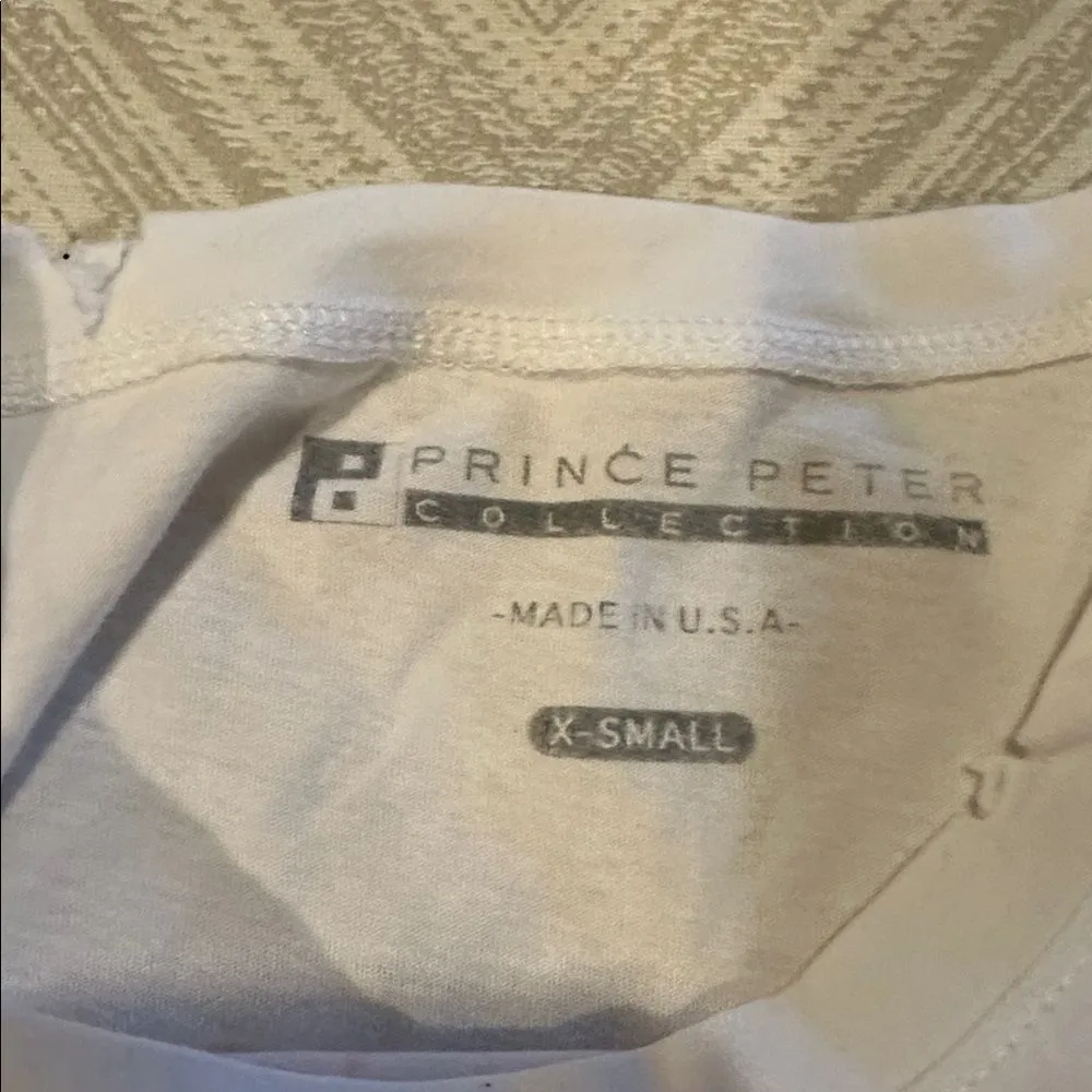 Prince Peter Collection Paris City of Love Graphic Cropped White Tee Size XS - Image 5