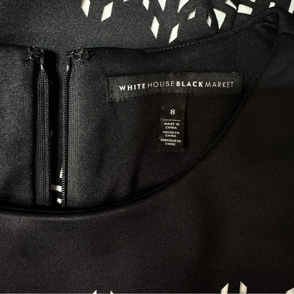 White House Black Market Laser Cut Out Sheath Dress Size 8 - Image 9