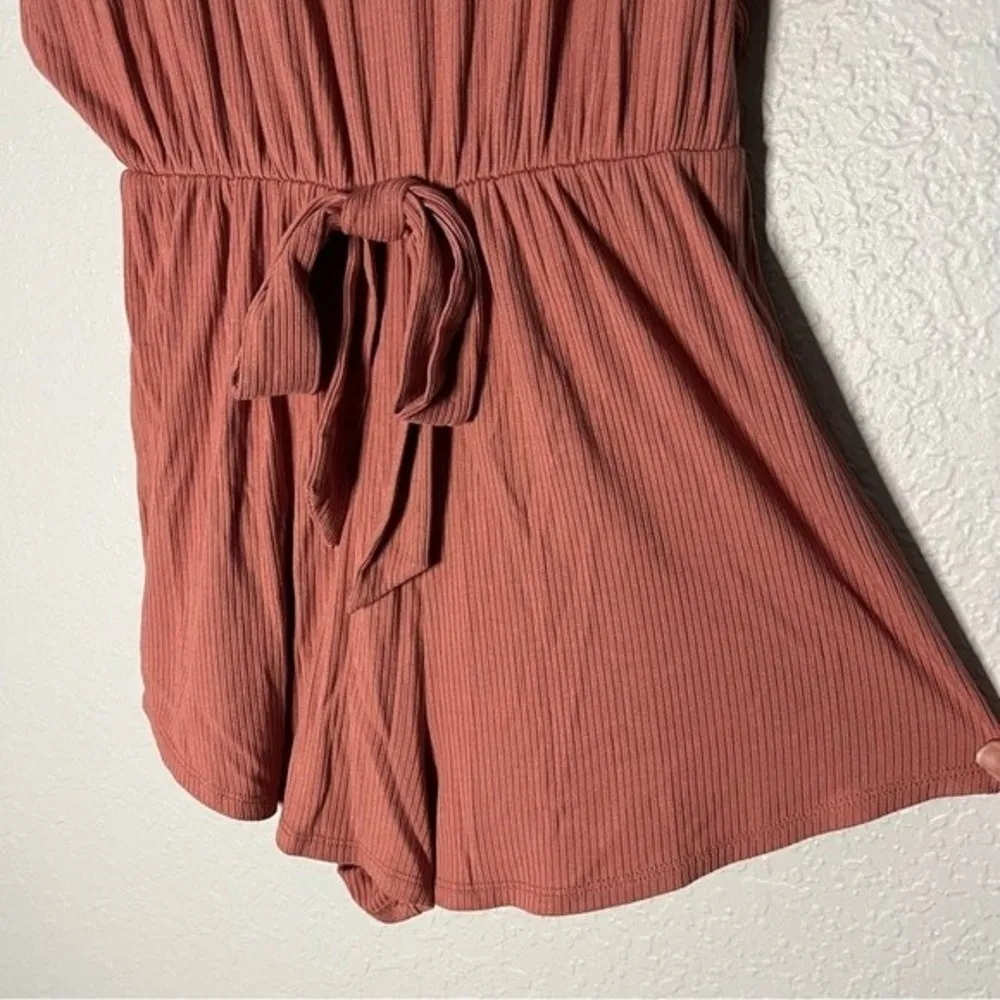 GILI Womens size M Dusty Pink Flowy Dolman Sleeve Romper Tie Waist Scoop Back Size M - Image 73