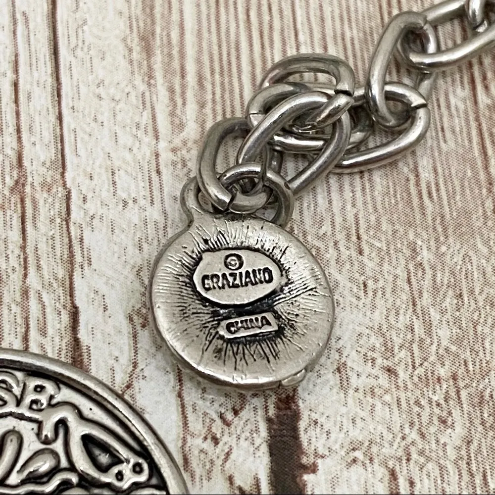 Graziano Signed Coin Beaded Long Necklace - Image 15