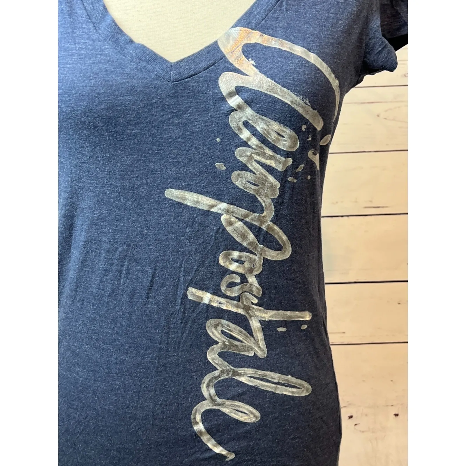 Aeropostale Tee Shirt size Large Womens Y2K‎ 90s 80s Spell Out Script T-Shirt - Image 6