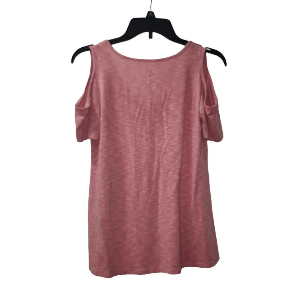 SO Cold Shoulder Top V-Neck Relaxed Fit Casual Everyday Pink XXS‎ - Image 2