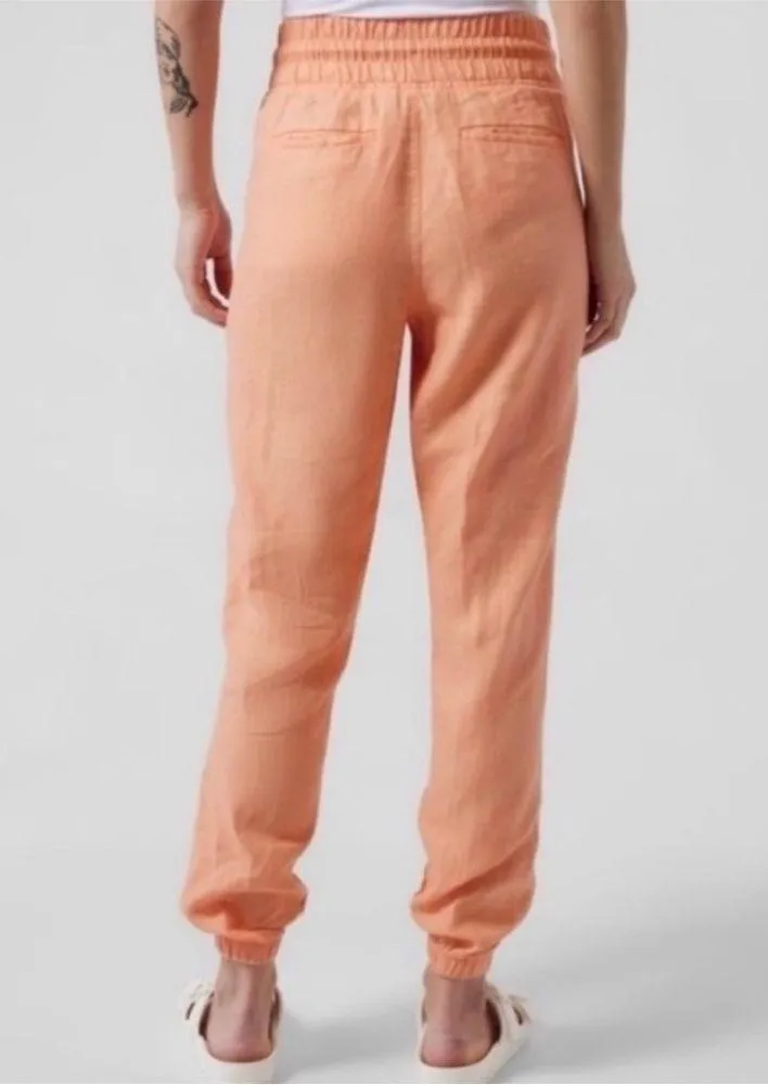 Athleta Women's Peach Cabo Linen Jogger Pants 4 - Image 4