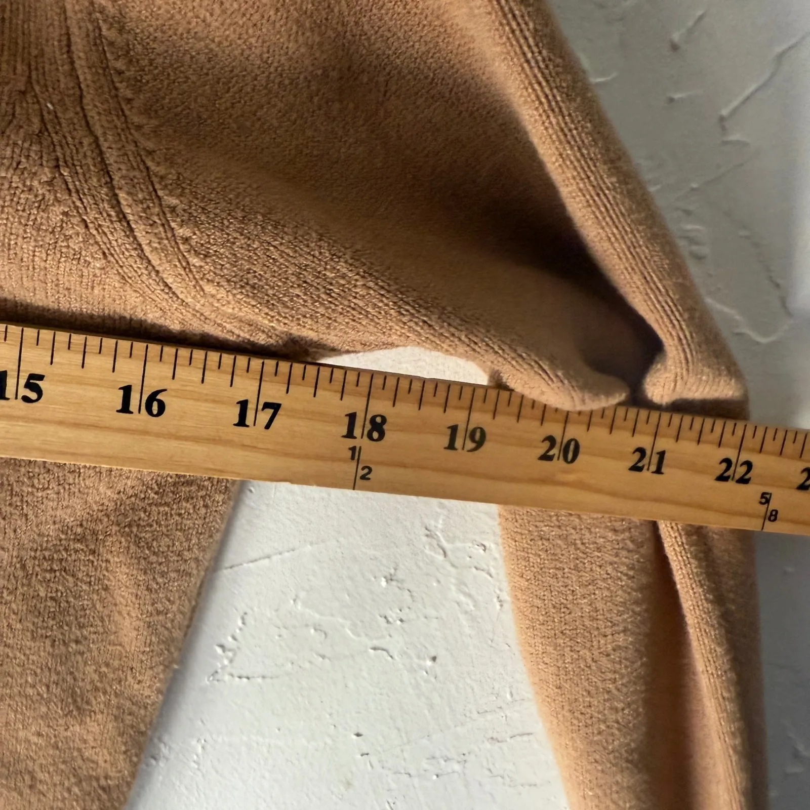 Anna Dani Womens Tan Ribbed Crew Neck Long Sleeve Cropped Sweater M Preppy Brown Size M - Image 5