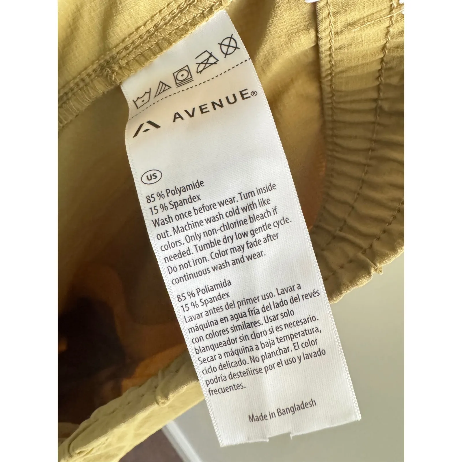 Avenue Women's Olive Green Cargo Pants Elastic Waist Drawstring Size L - Image 6