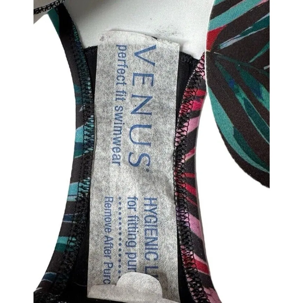 NEW Womens Venus Floral Tropical Palm Leaf Print Scuba Knit Bikini Swimsuit Sz 4 - Image 7