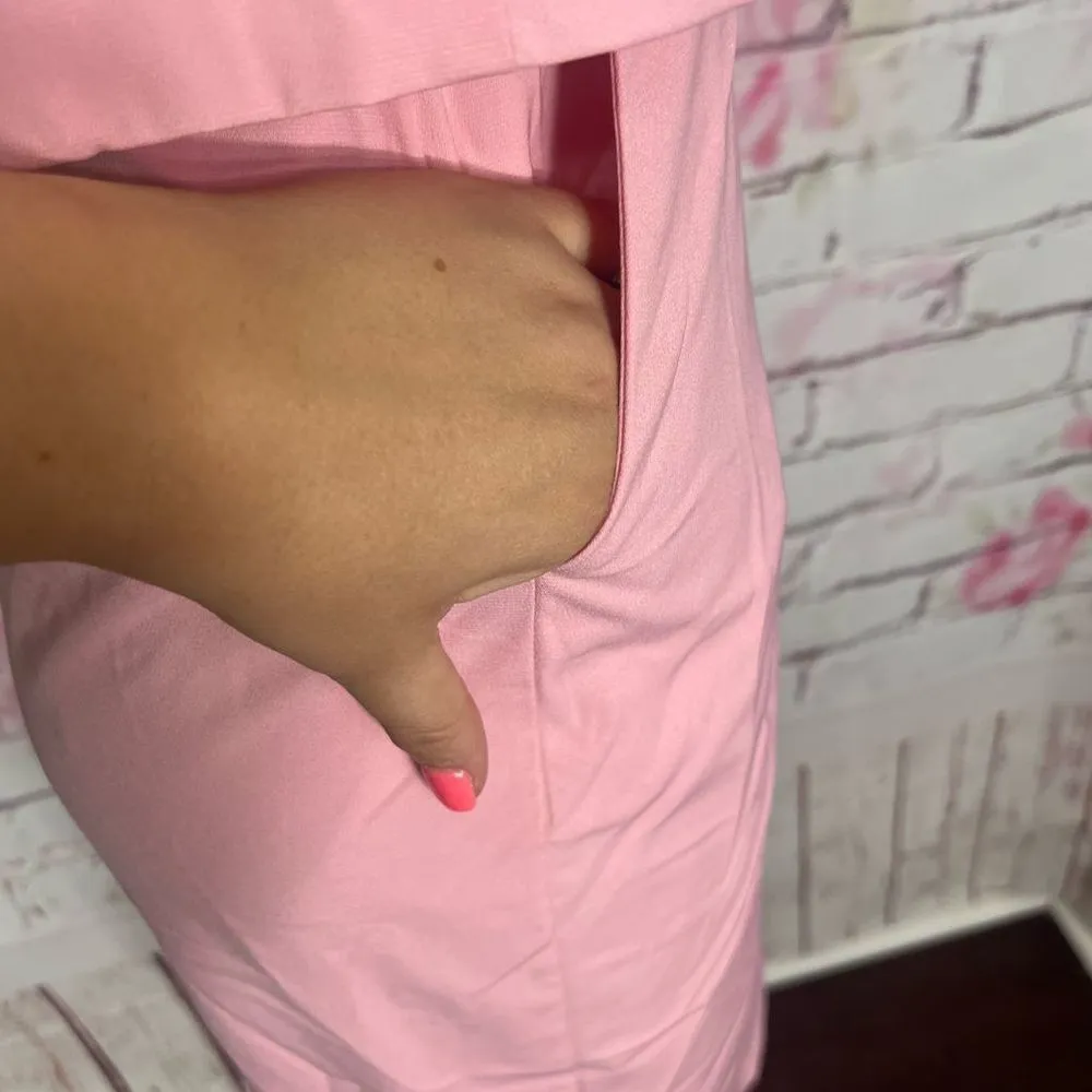 Lulu’s Lots of Love Light Pink Strapless Midi strapless flounce Dress - Image 7