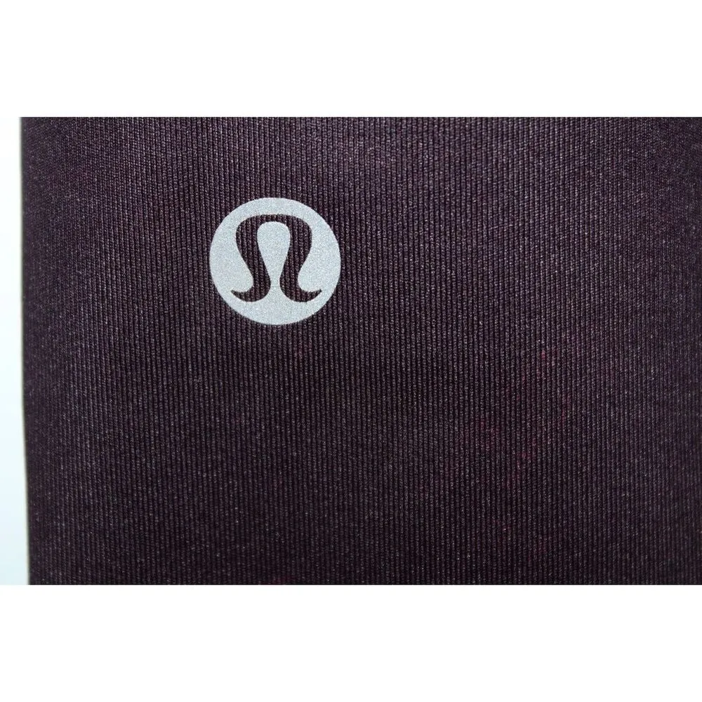 Lululemon All Sport Crop Leggings Back Spin Stroke Dashing Purple Black Size 4 - Image 3