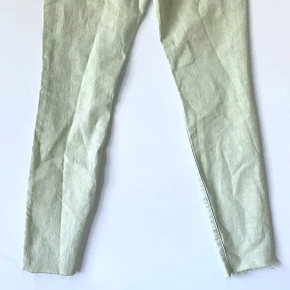 Universal Thread High-Rise Skinny Jeans‎ Mint Green Acid Wash Raw Hem SZ 2X28" - Image 12