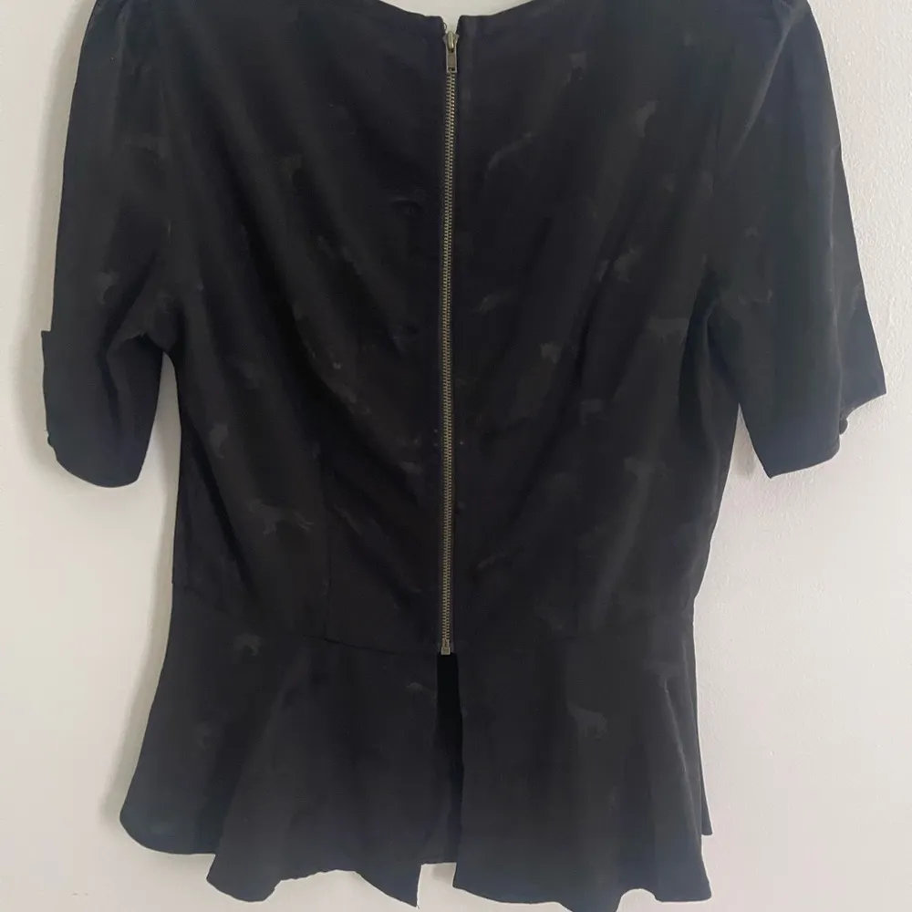 Anthropologie Black Panther Top | Size S Peplum Coquette Goth - Image 6