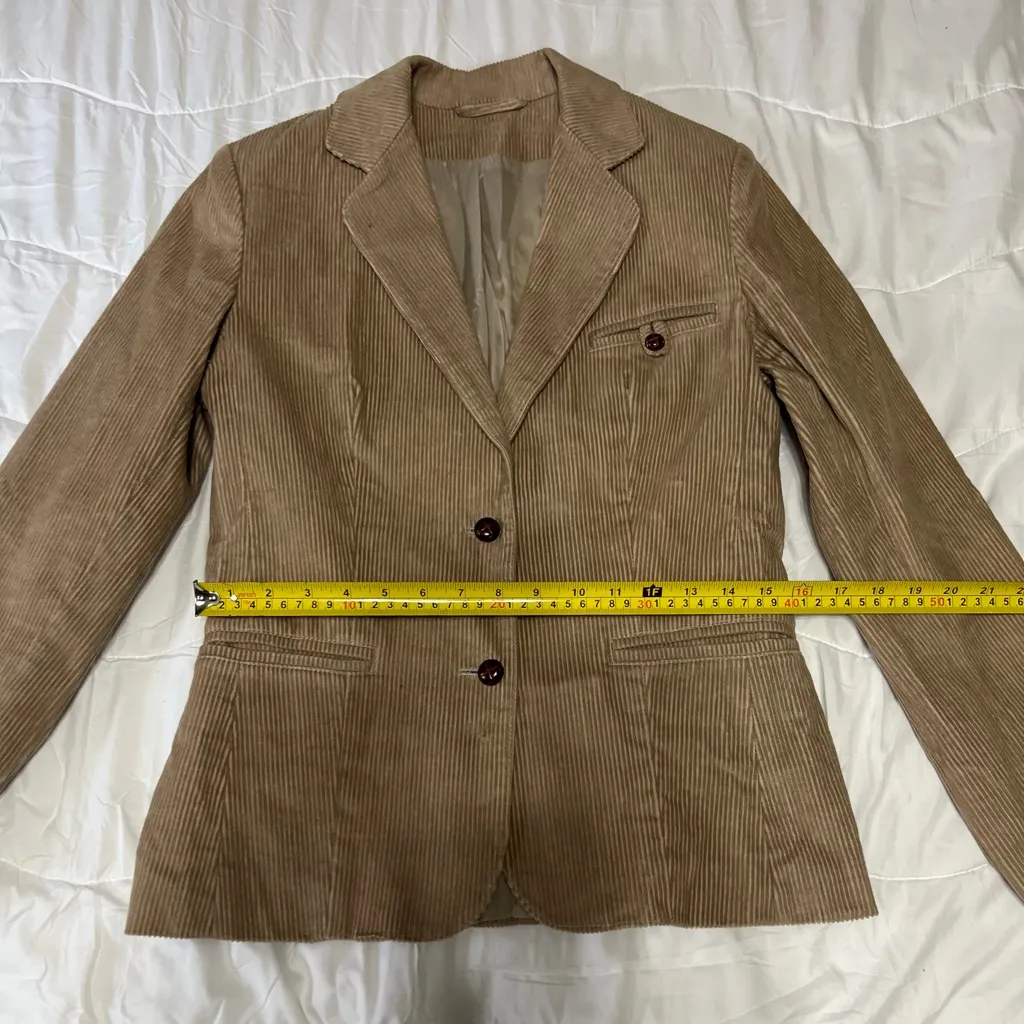 Women's Tan Corduroy Blazer Size M - Image 6
