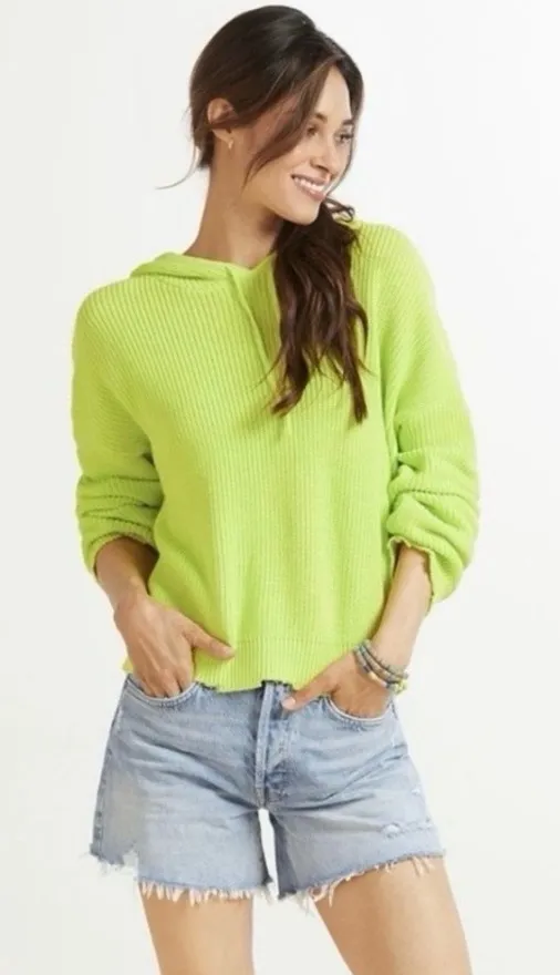 525 America knit Hoodie raw hem yellow  - Image 5