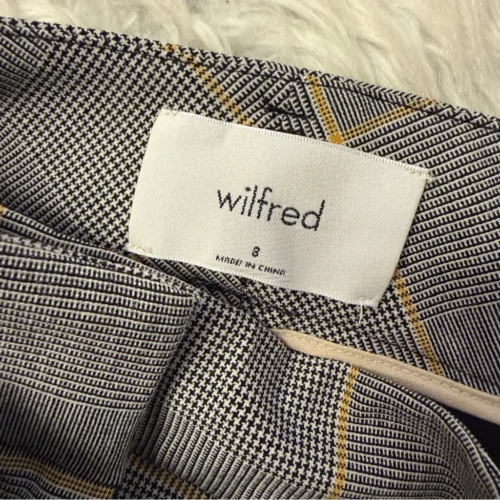 Wilfred (Aritzia) Plaid Tie-Belt High Rise Pants – Size 8 - Image 5