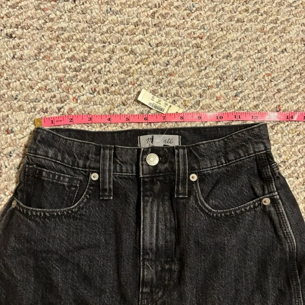NWT Madewell Rigid Denim Straight Mini Skirt in Hideaway Wash- Size 24 - Image 10