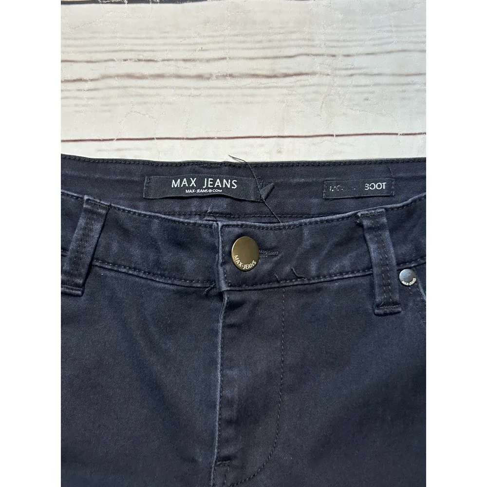 Max Jeans Women’s Flare Jeans Black Size 31 inch Waist Closet Staple - Image 3