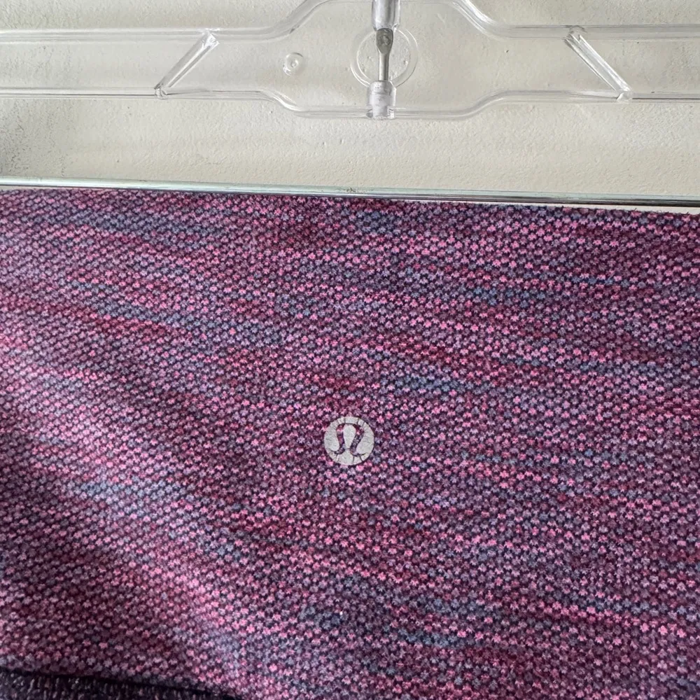 Lululemon Wunder Under Crop II (Roll Down) Space Dye Naval Blue Magenta - Image 5