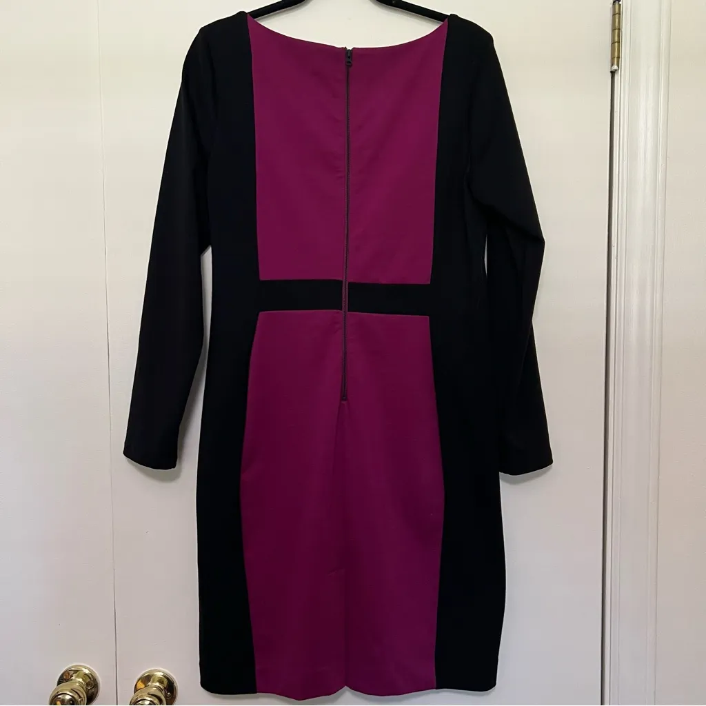 Narciso Rodriguez for Design Nation Colorblock Dress Size L career classic‎ Black Size L - Image 5