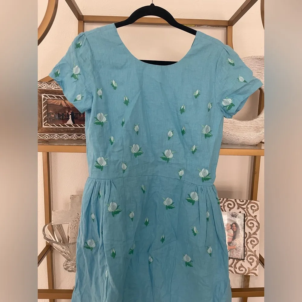 NWT Fanm Mon Bomba Dress size M Baltic Sea Blue mini Manmzel Size M - Image 3