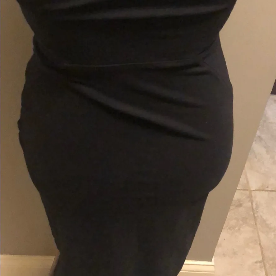 H&M Divided black dress with side mesh - Image 7