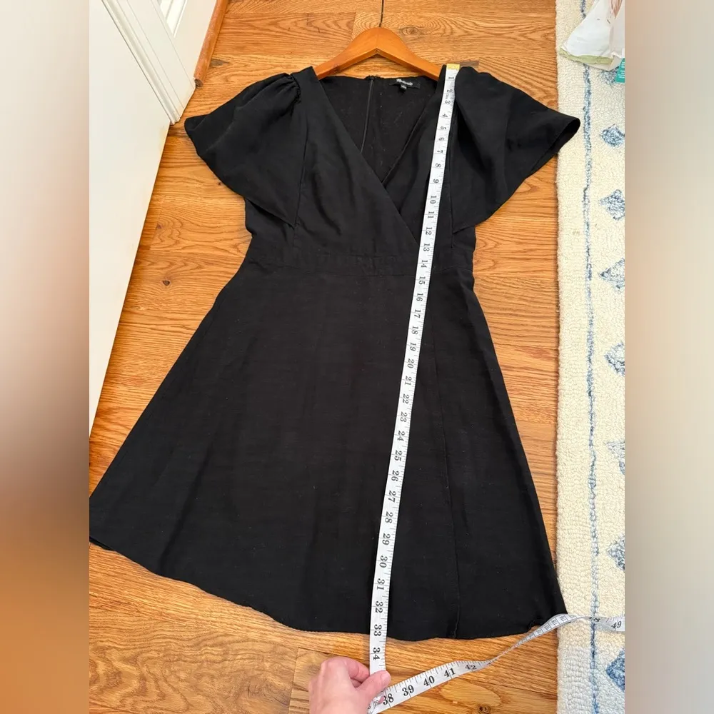 Madewell Cape-Sleeve Mini Dress Black Size 2 - Image 12
