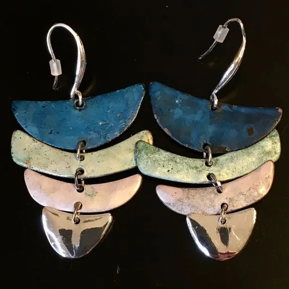Vintage ROBERT LEE MORRIS Fishtail Earrings - Image 2