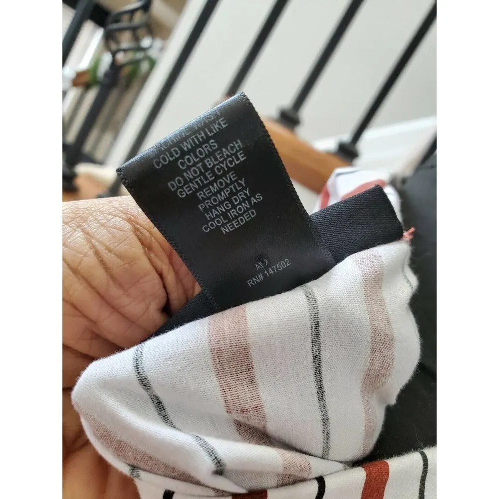 Ashley Stewart Women's Multicolor Striped Cotton Long Sleeve Collared Shirt 18 - Image 9