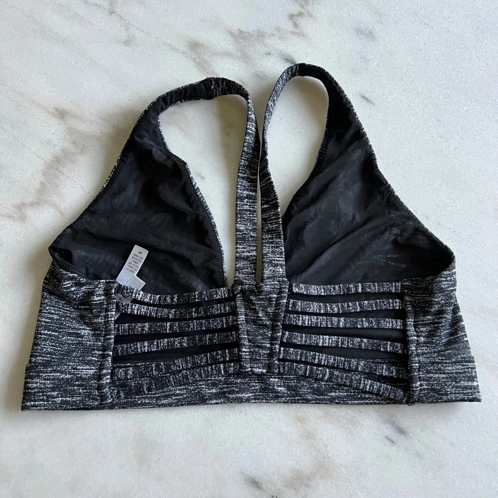 Victoria's Secret VSX Sport Bra‎ Light Support Strappy Back Gray S - Image 3