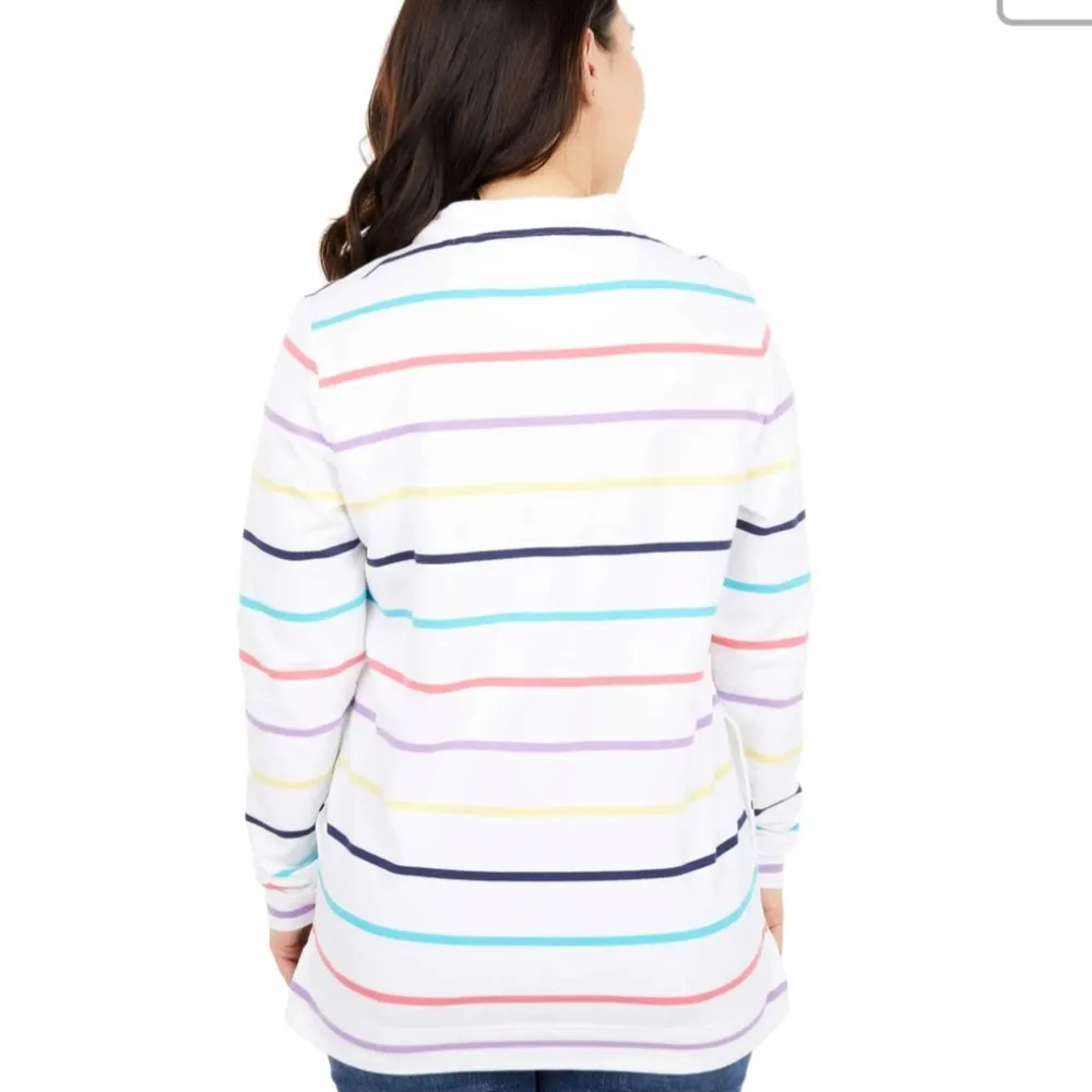 Southern Tide Waylon Striped Pullover in Classic White sz Medium Women’s - Image 3