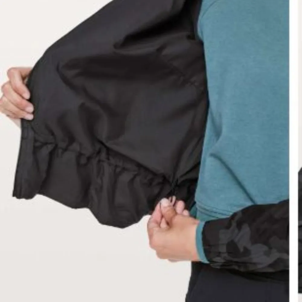 Lululemon  Pack It Up Jacket in black/camo with hood size 2 - Image 7
