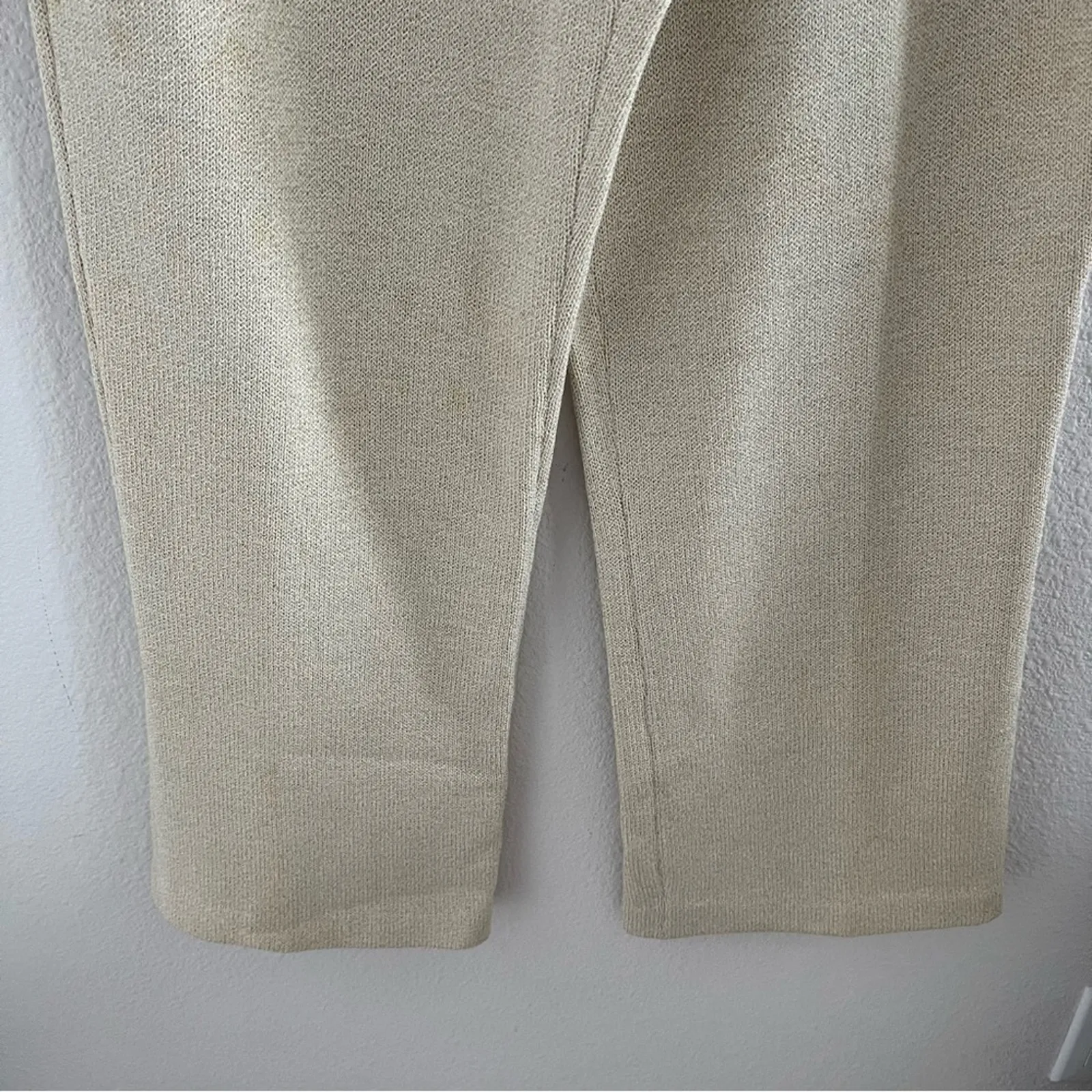 St. John Sport Cream Santana Knit Pants Medium - Image 5