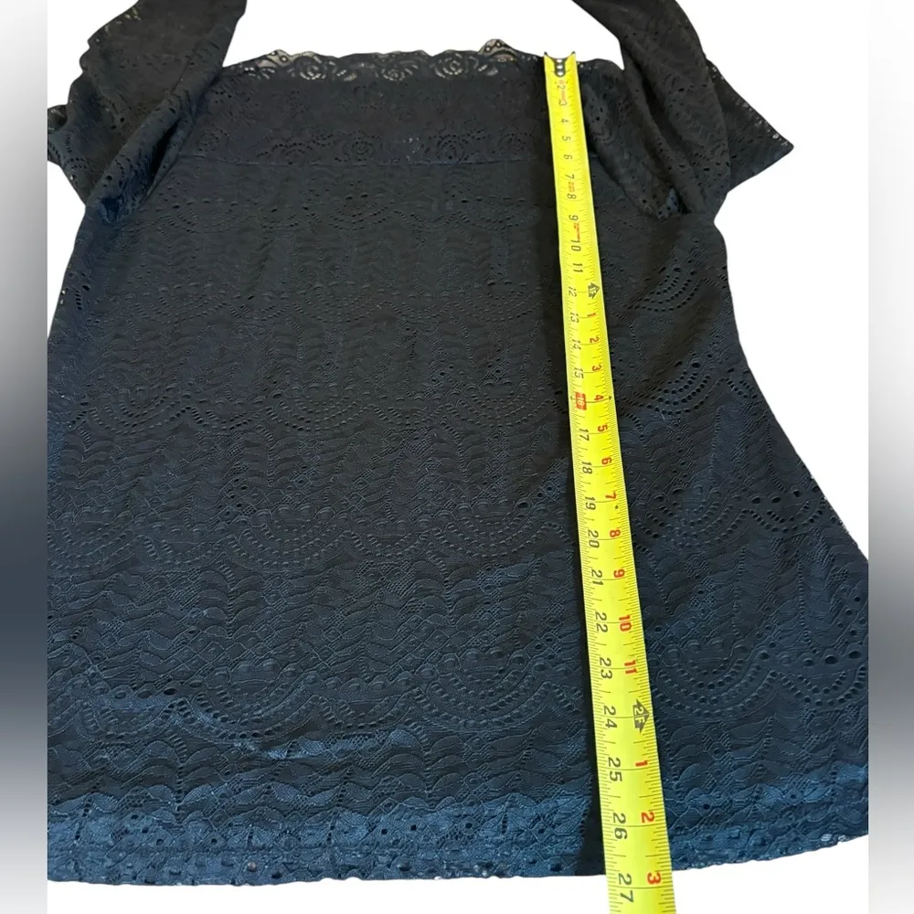 Adiva Lacey Long Sleeve Top Whimsygoth Romantic Womens Large Black NWT - Image 11