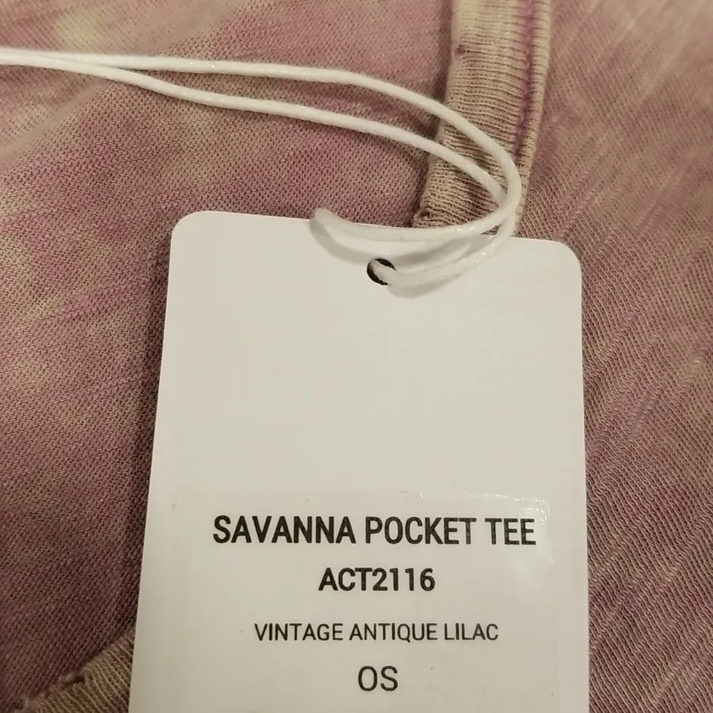 💕AVOCADO💕 Crew Neck Short Sleeve Pocket T-shirt ~ Pink Acid Wash One Size - Image 8