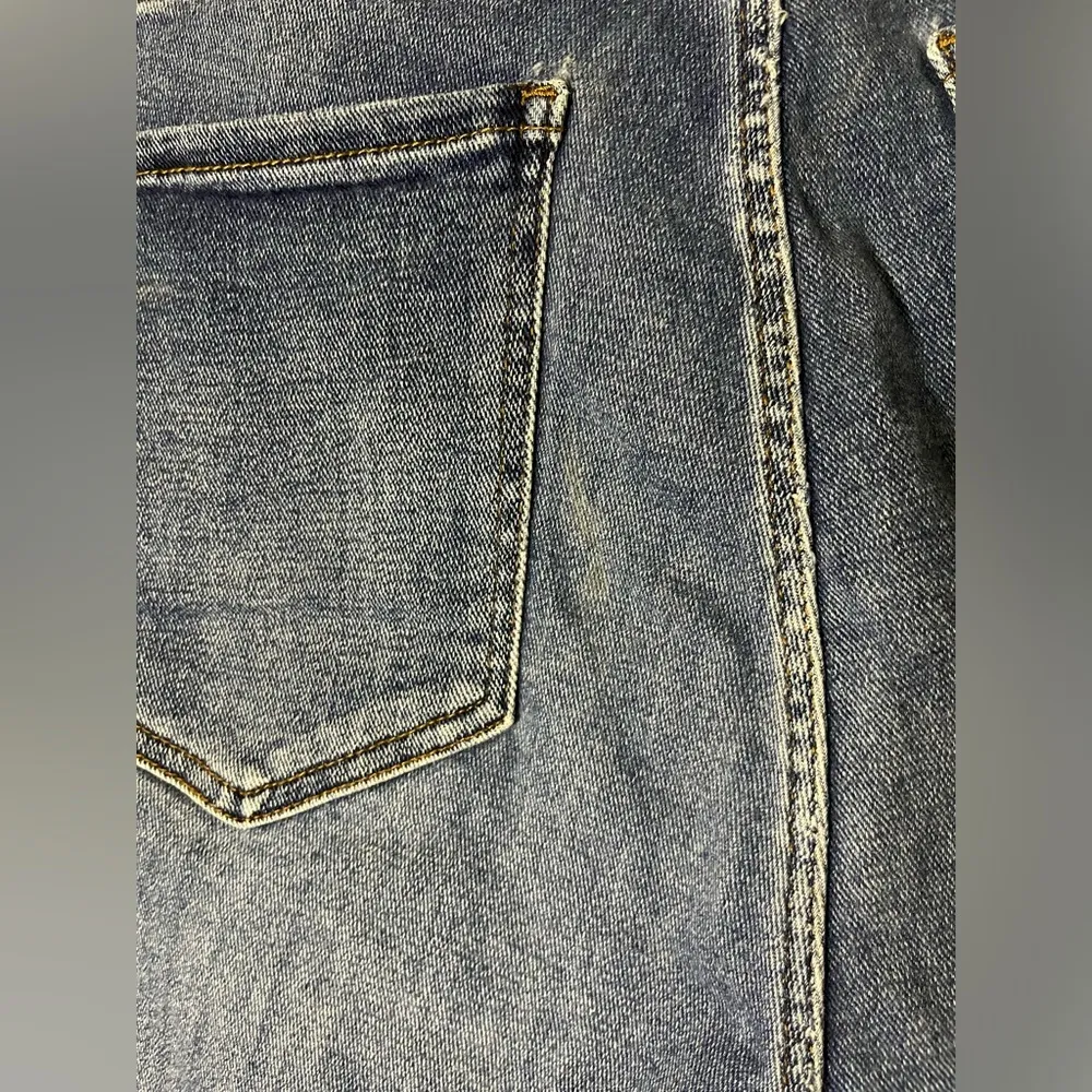 Kut From The Kloth Distressed Blue Cuffed Denim Pocket Biker Thigh Shorts Sz 18W - Image 14