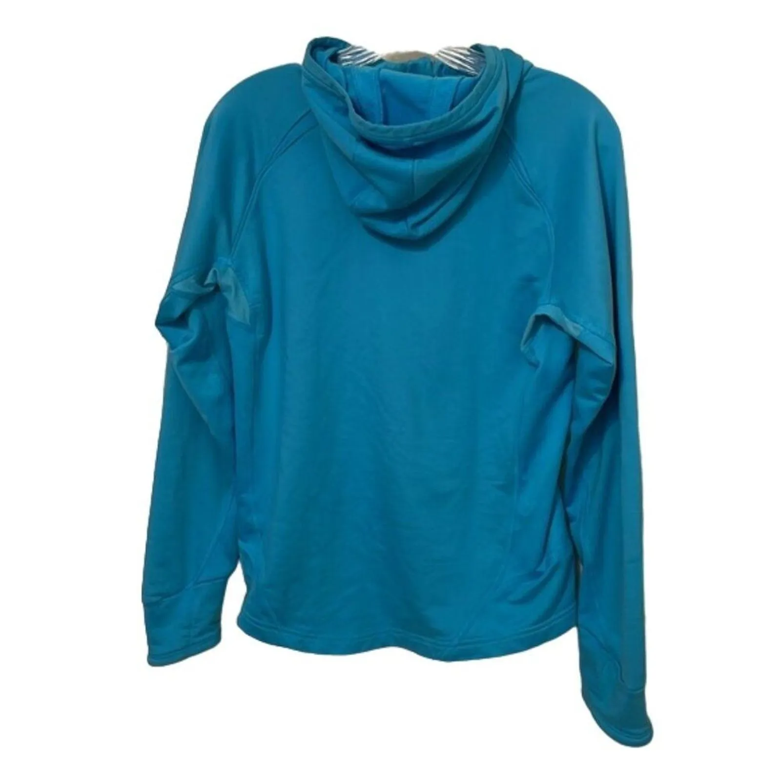 Nike  Blue Dri-Fit Pullover 1/4 Zip Hooded Jacket Top Womens Size Medium Athletic - Image 4