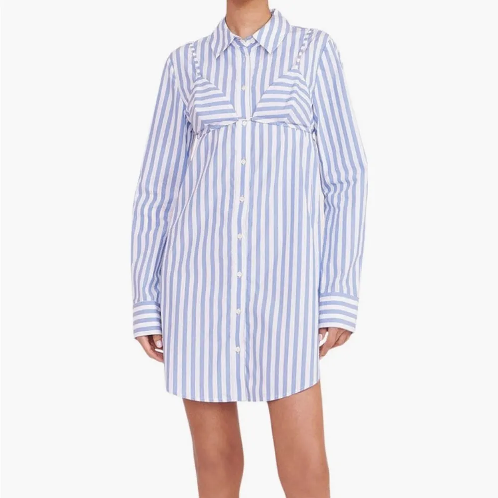 NWT Staud alita stripe triangle top and button up tunic shirt set - Image 4