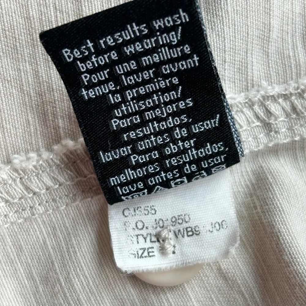 Calvin Klein light beige cotton jean jacket size Large - Image 7