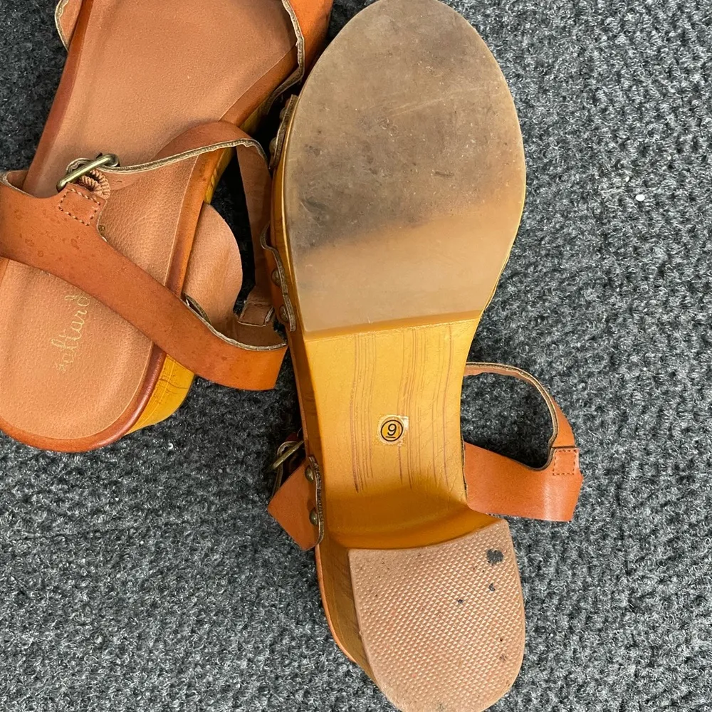 STUNNING Y2K Alter’d State Deirdre Sandal 9 Brown Chunky Strappy Clog Heeled - Image 5