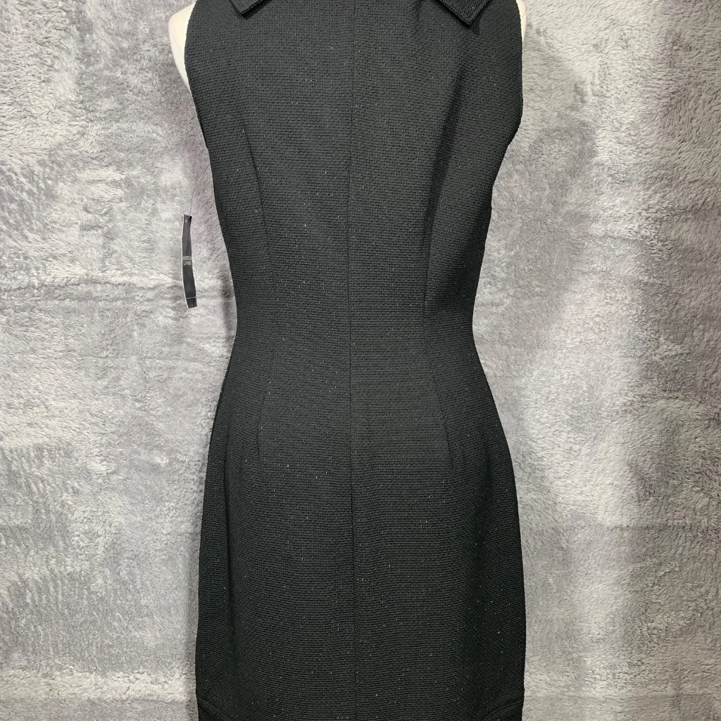 American Living Women’s Black Sleeveless Mock Neck Sheath Dress Size 4 NWT - Image 4