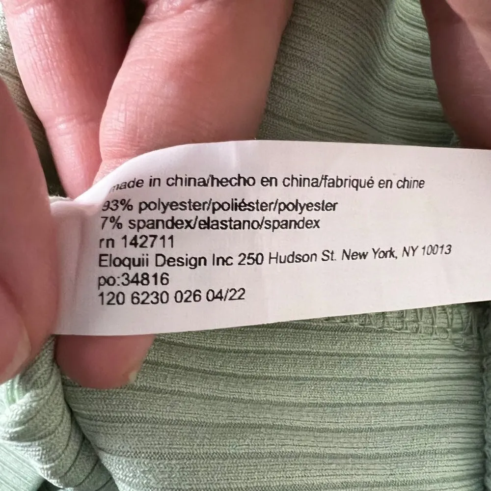 NWOT Eloquii Mint Green High Slit Ribbed‎ Maxi Skirt Plus Size 18 / 20 - Image 9