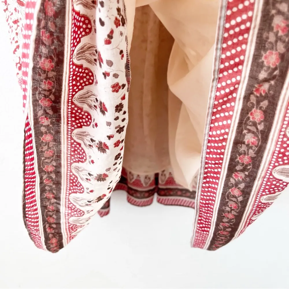 Sea New York Ivette Short Sleeve Tunic Mini Dress in Brown Multi Tan - Image 5