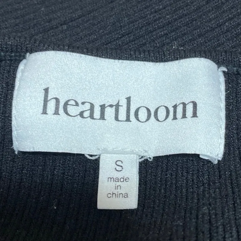 Heartloom Black Rib Knit Sleeveless V-neck Keyhole Mini Tank Bodycon Dress Sz S - Image 3