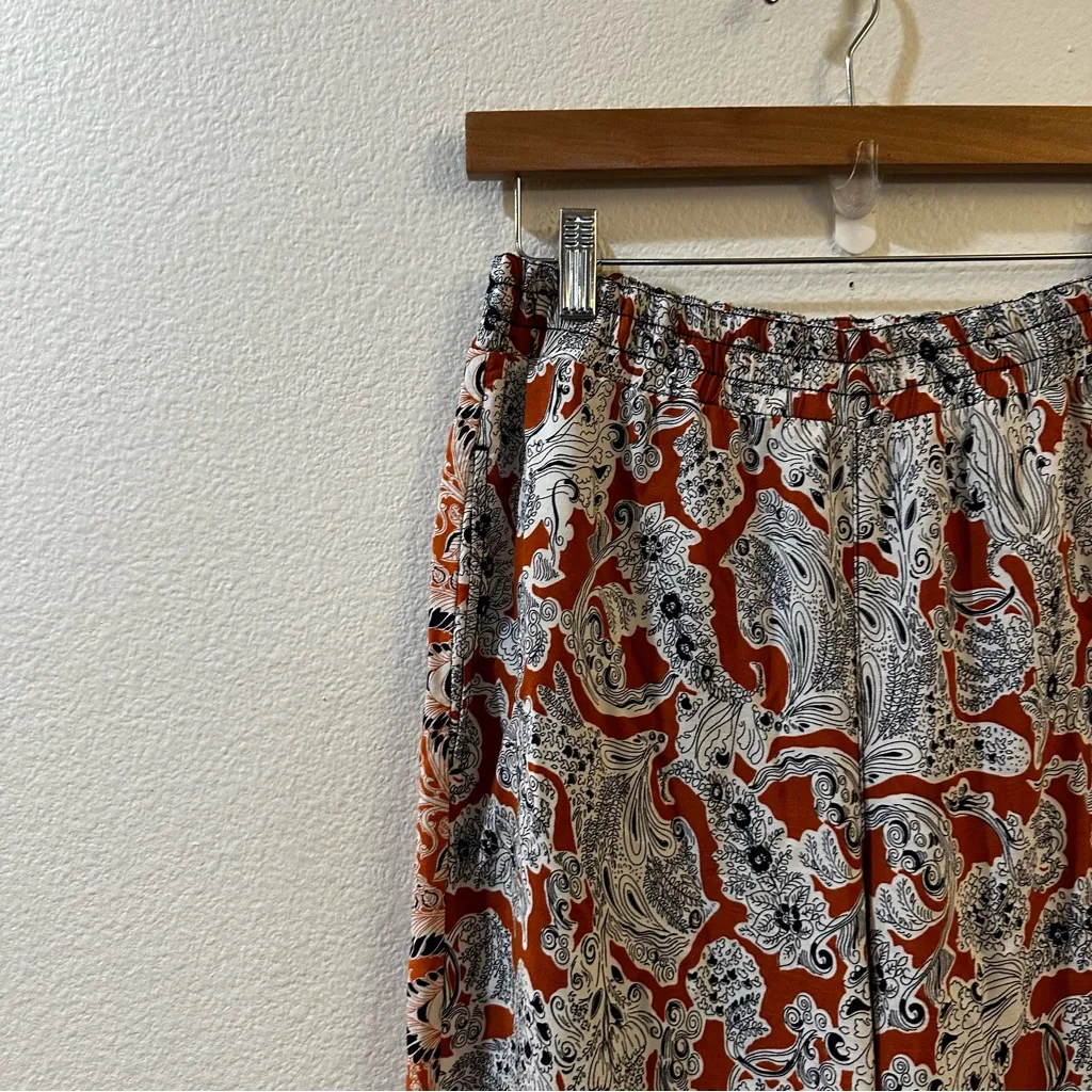 Anthropologie Hei Hei Women's Lalasa Boho Paisley Wide Leg Palazzo Pants Size M - Image 5