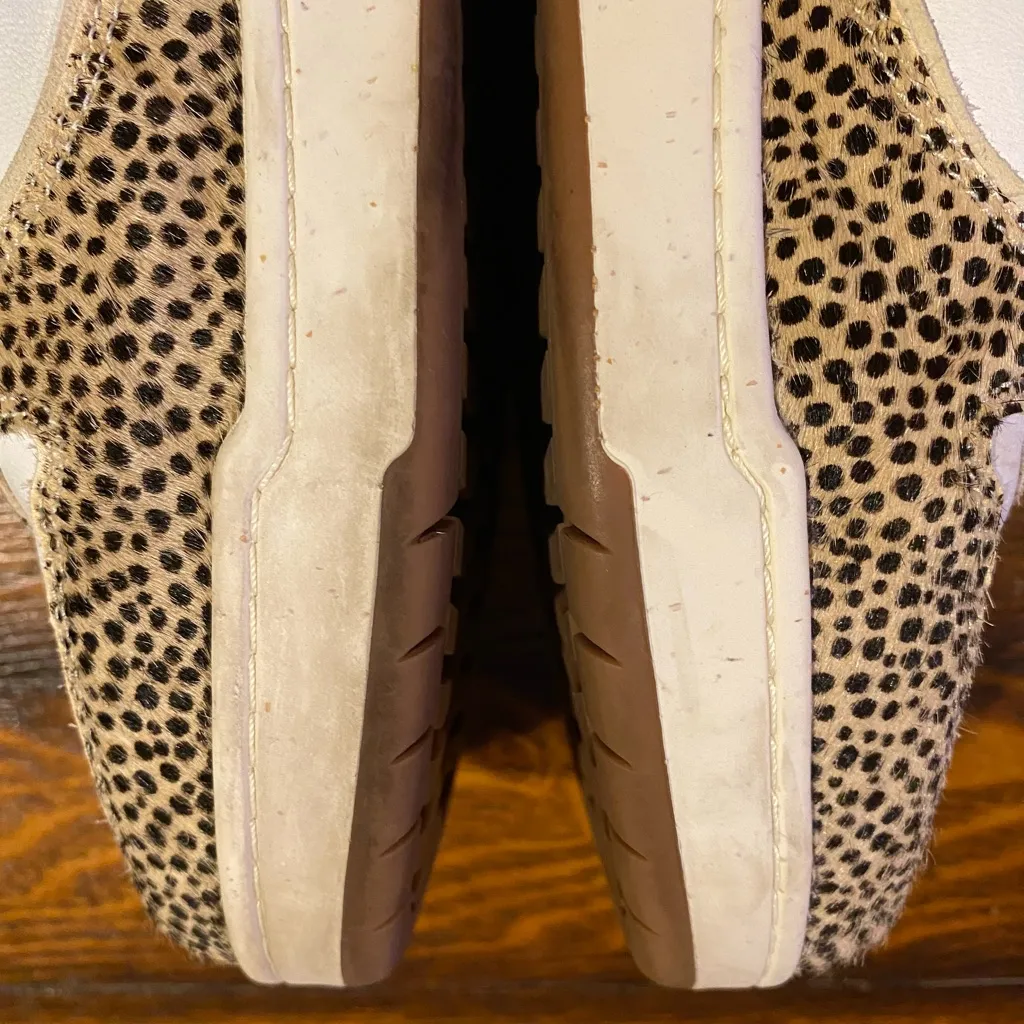 Madewell Court Sneakers in Spotted Calf Hair Sand Beige Multi Size 9 M - Image 6