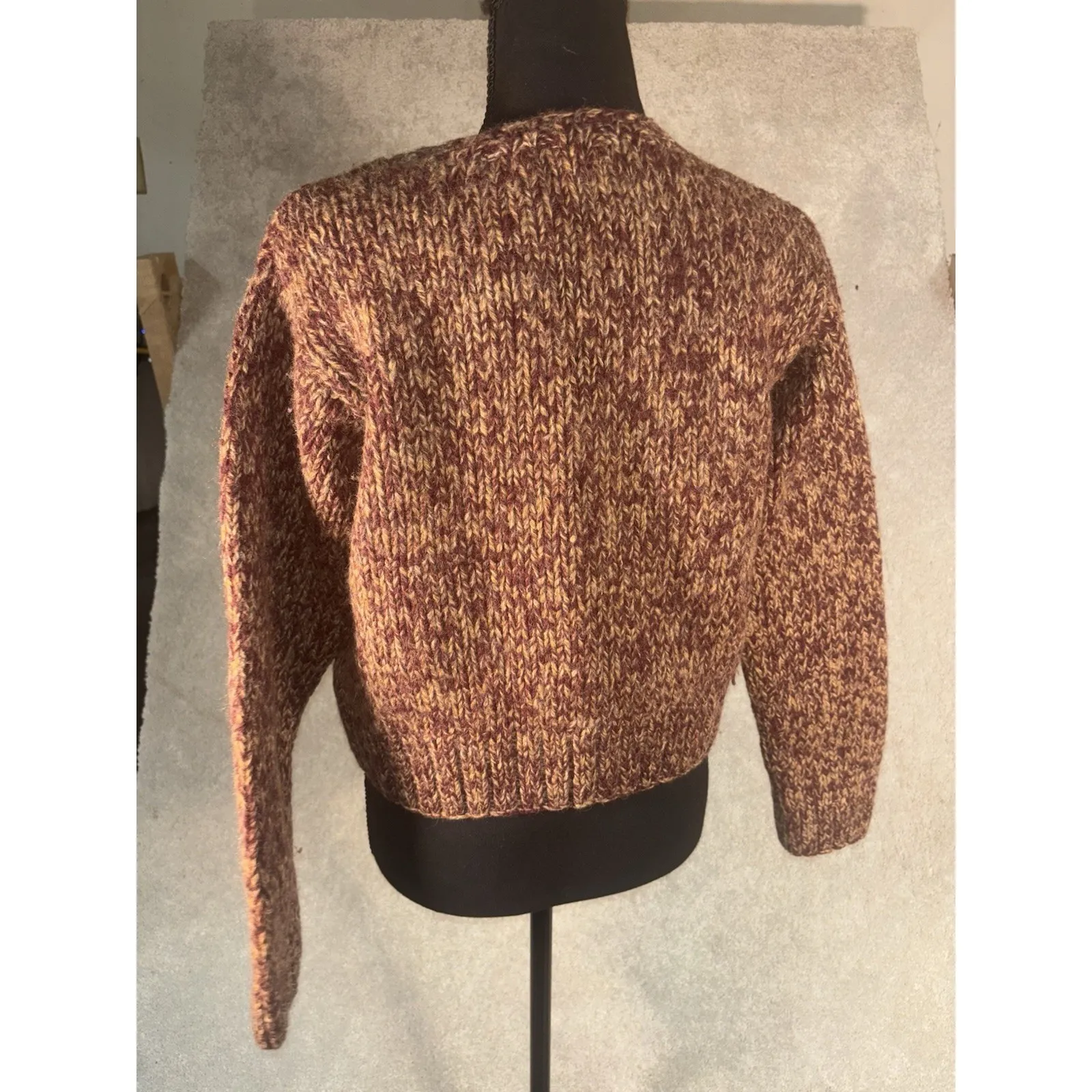 vintage y2k american eagle wool‎ sweater womens cropped brown medium - Image 2