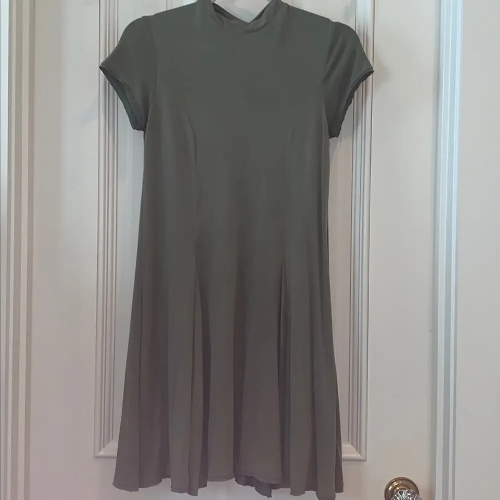 UO Silence + Noise Violetta Cupro Mock-Neck Dress - Image 3