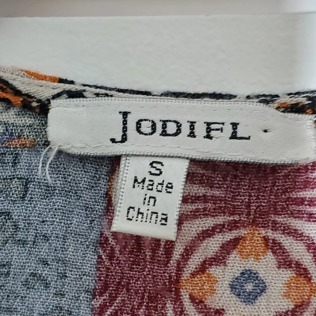 JodiFL Patchwork Kimono with Tassles,‎ Women's. Size: S - Image 3